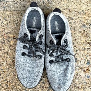 Gray/black Allbirds wool runners
